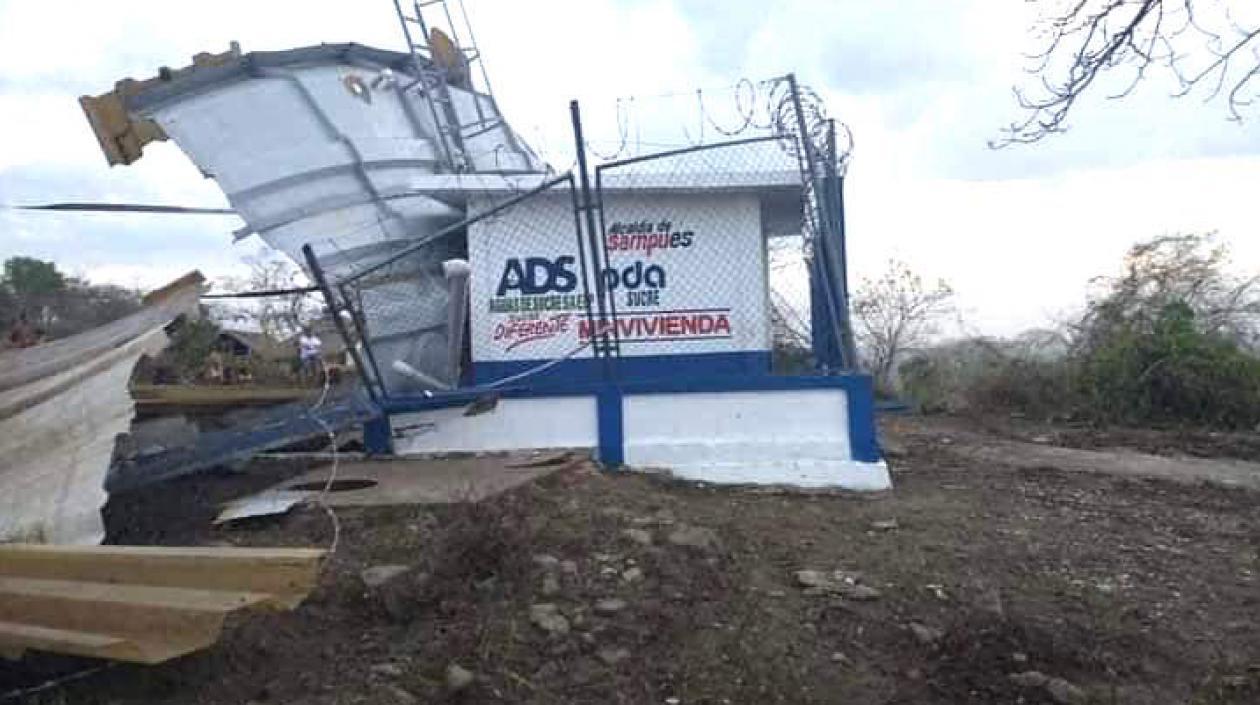 Estado en que quedó el tanque.