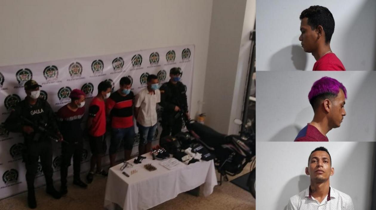 Cuatro presuntos integrantes de 'Los Costeños', capturados por lanzar una granada por el no pago de una extorsión.