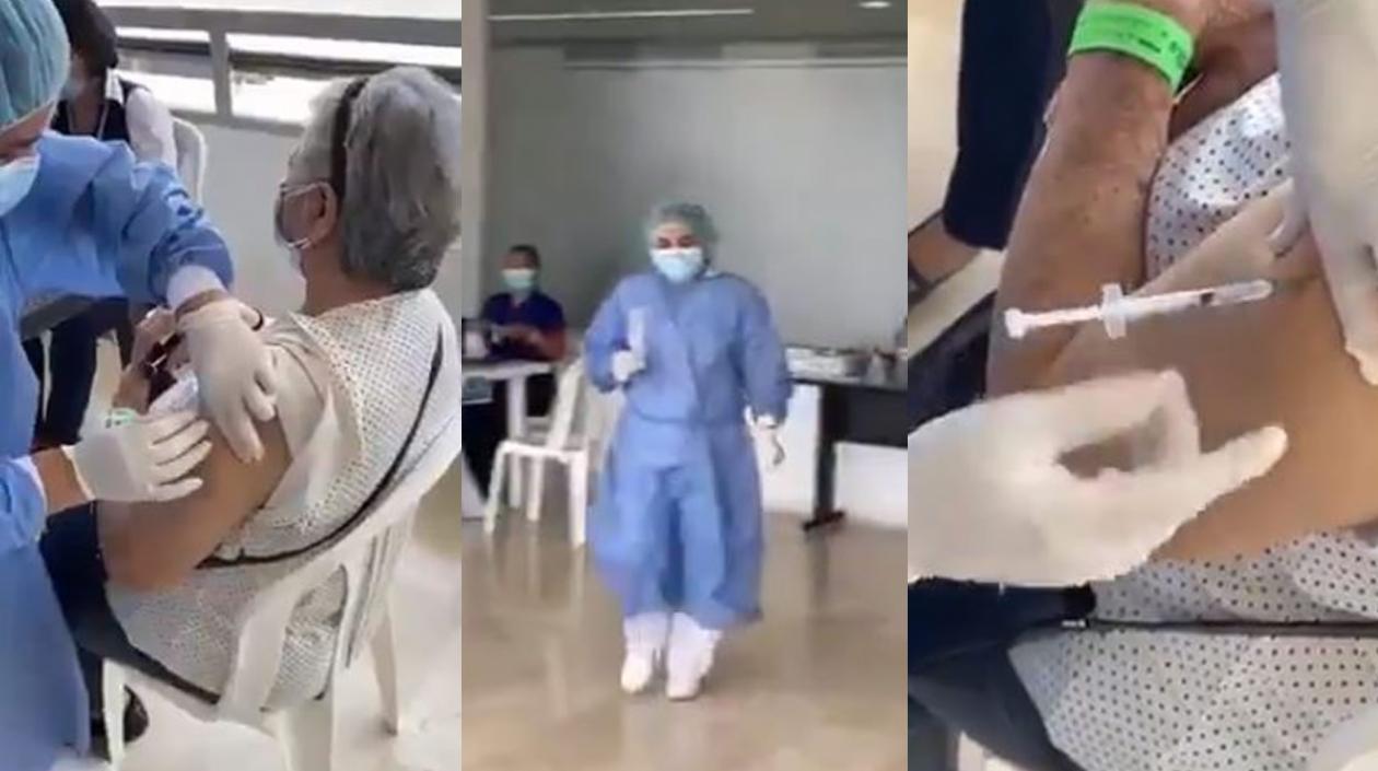 Adulta mayor a quien simularon vacunarla