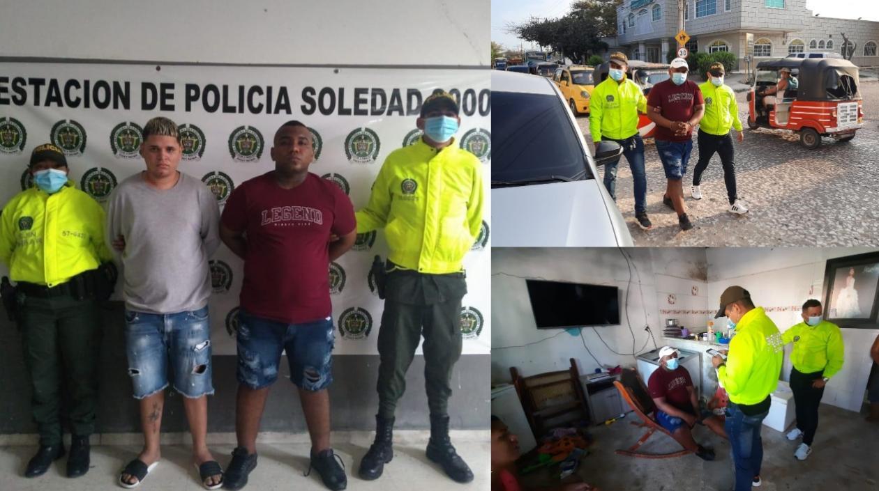 Los dos capturados fueron conducidos a la URI de la Fiscalía. 