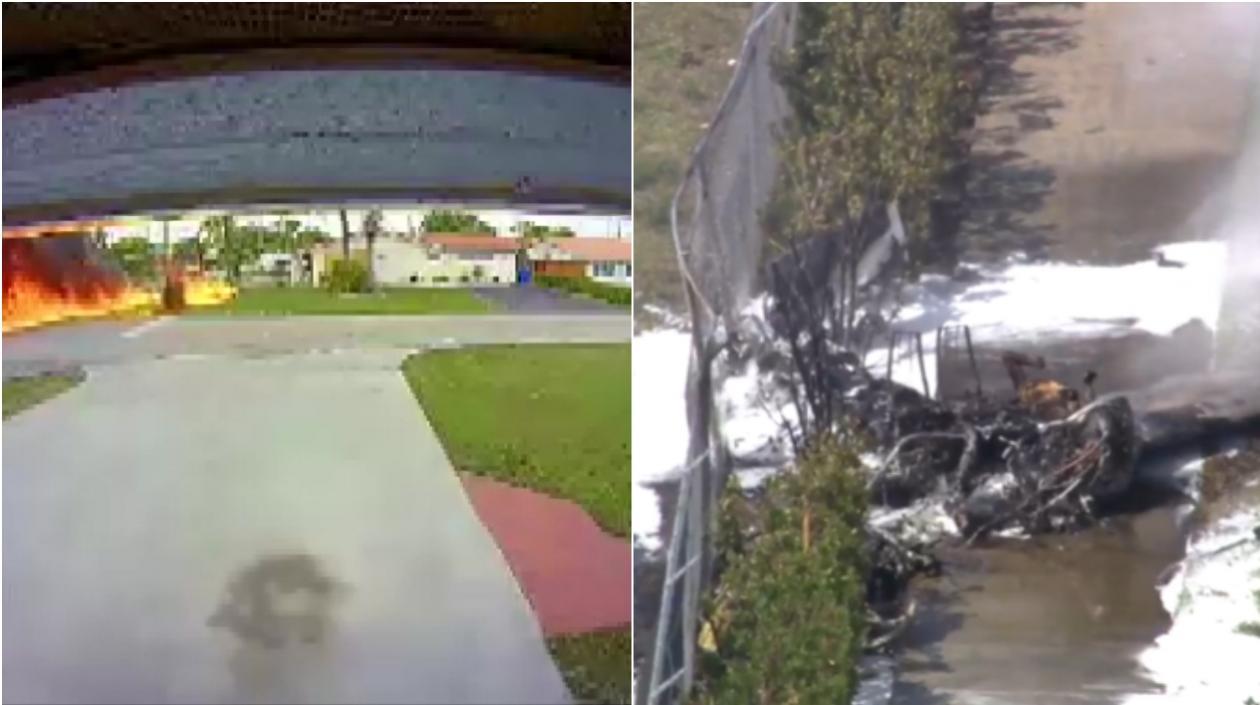 Lugar del accidente en Pembroke Pines.