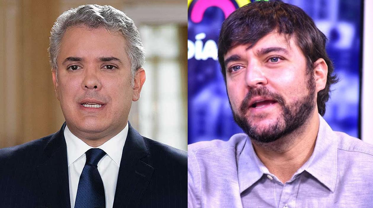 El Presidente  Iván Duque y el Alcalde Jaime Pumarejo.