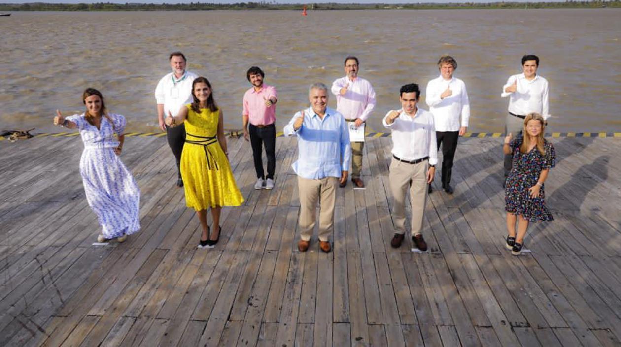 El Presidente Iván Duque con participantes en la jornada de hoy.