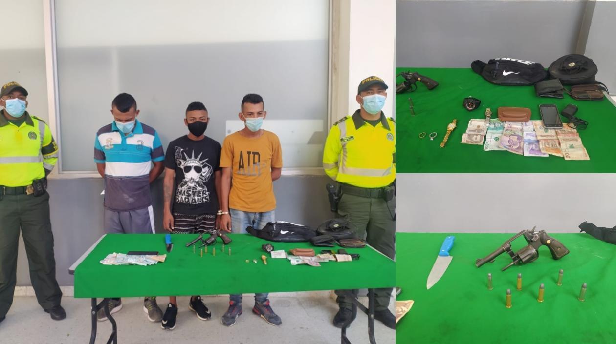 Los capturados fueron llevados a la URI de la Fiscalía. 