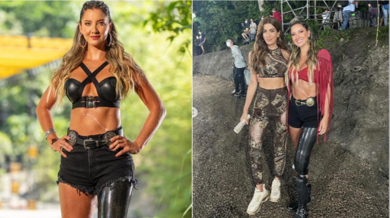 Daniella Álvarez, en una foto con la presentadora Andrea Serna.