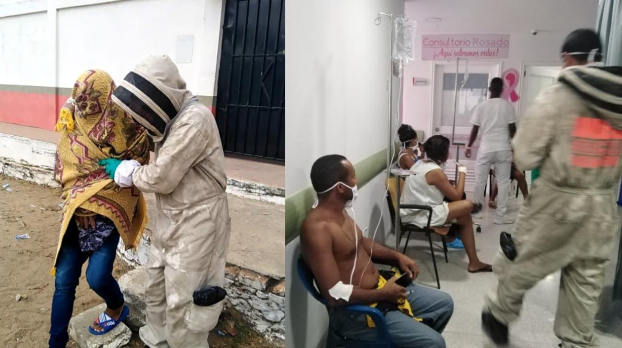 Los bomberos de Sabanalarga atendieron la emergencia. 