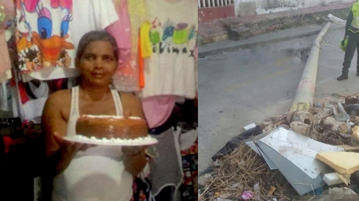 Zoila Rosa Váldez murió en el mismo lugar de los hechos donde cayó el poste. 