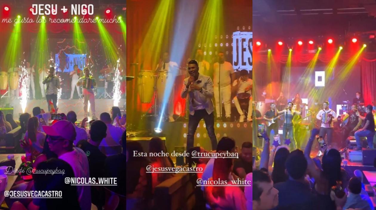 Uno de los momentos de la noche en Trucupey.