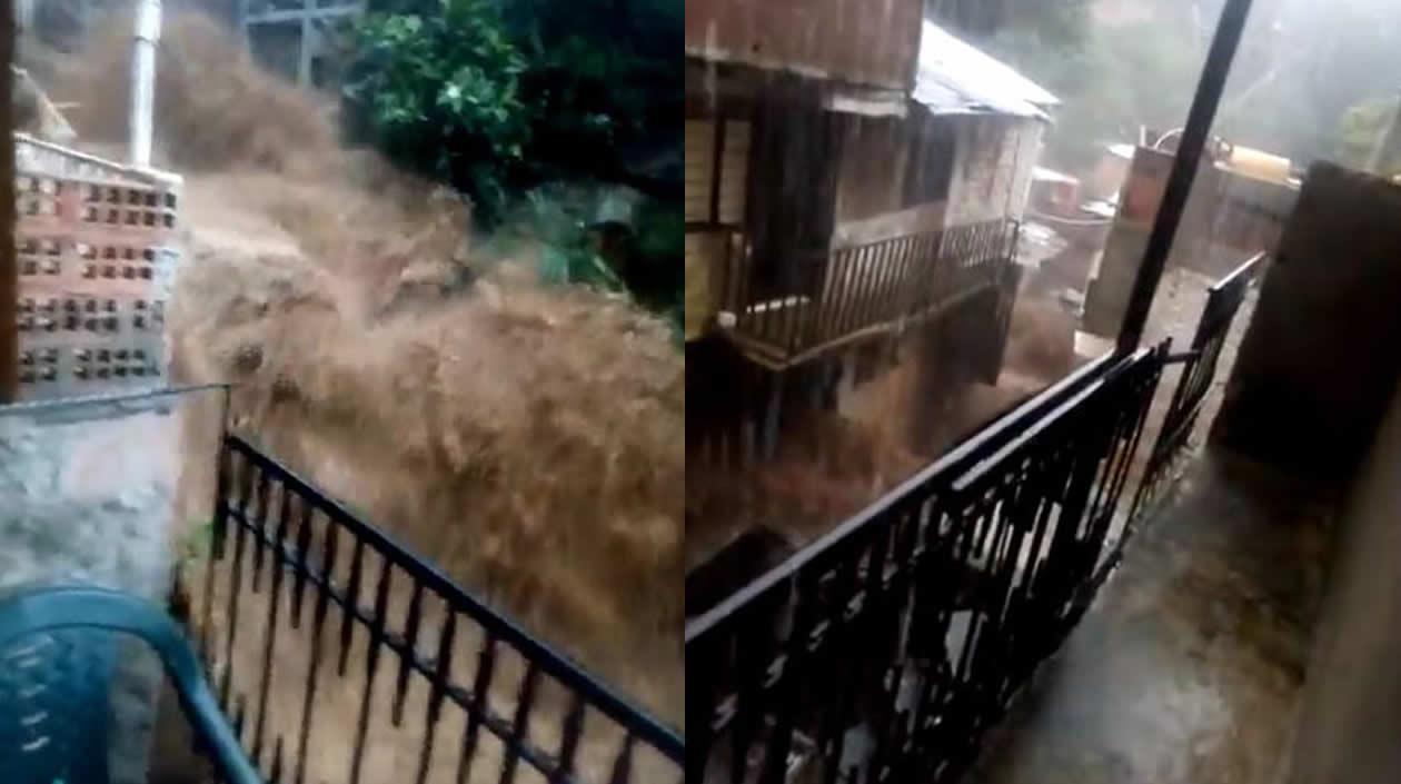 Fuerte inundación en la ciudad de Cali.