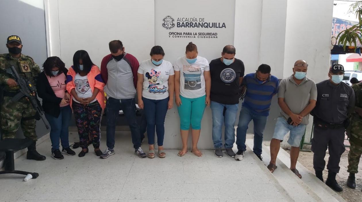 La banda 'Los gordos' en la URI de la Fiscalía. 