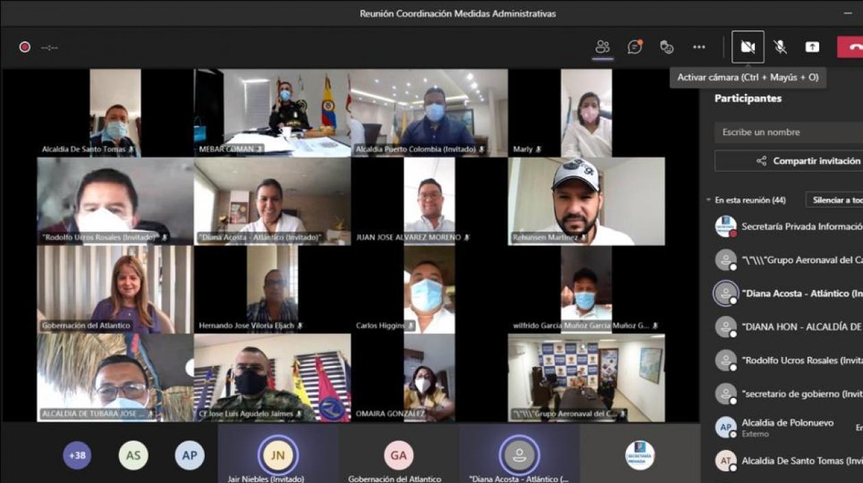 Reunión virtual de mandatarios.