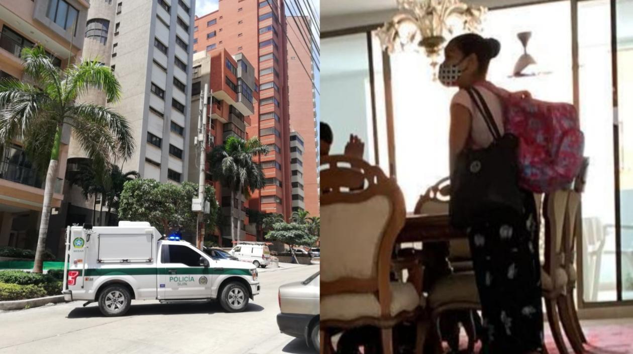 La empleada doméstica fue capturada en el mismo apartamento de sus patrones. 