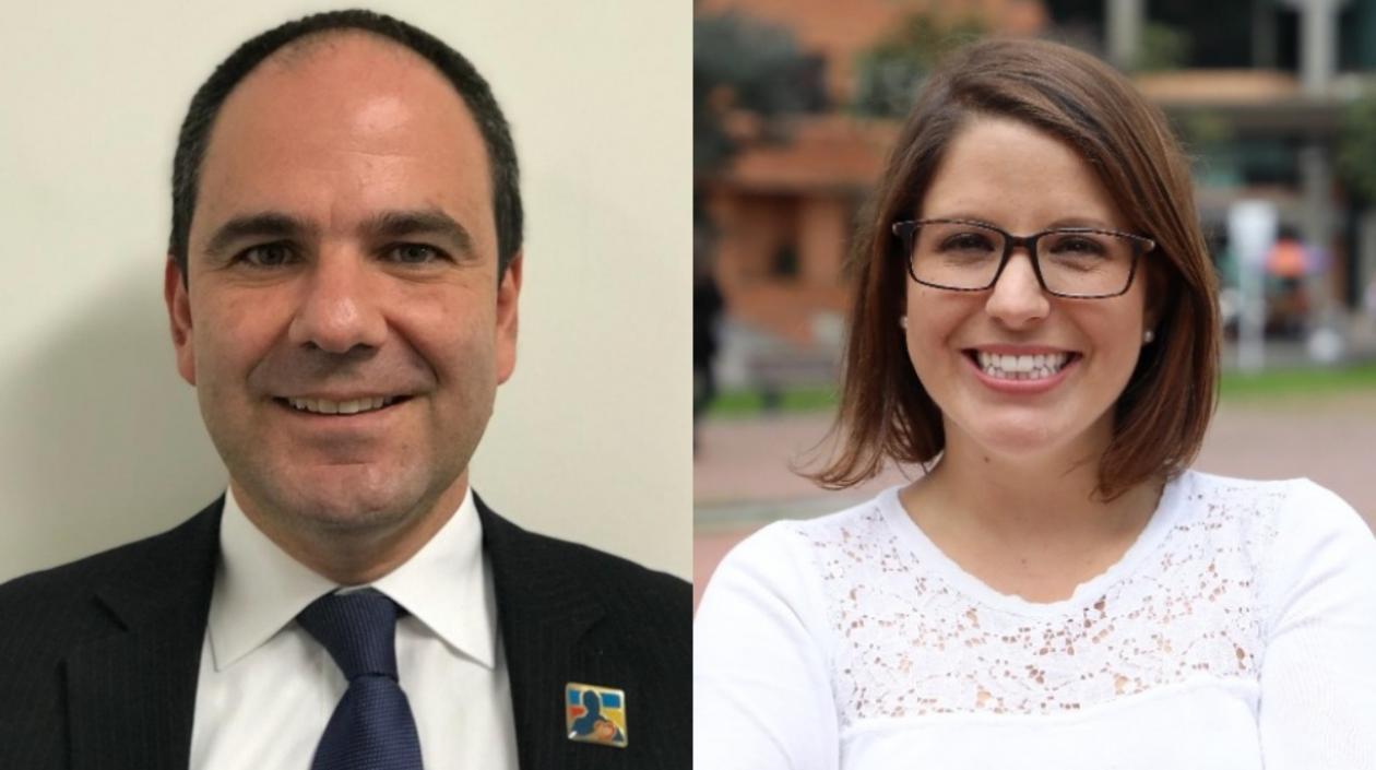 Representantes Gabriel Vallejo y Juanita Goebertus