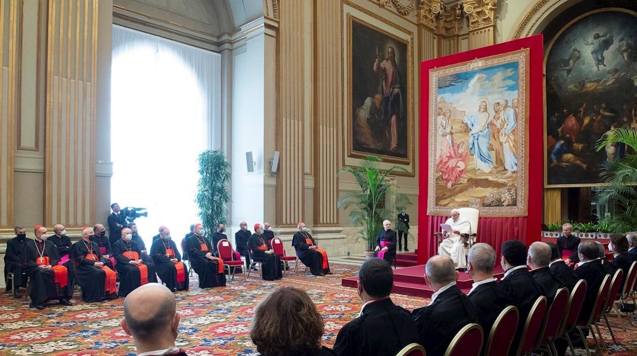 Reunión del Papa Francisco en la apertura del año judicial de Ciudad del Vaticano.