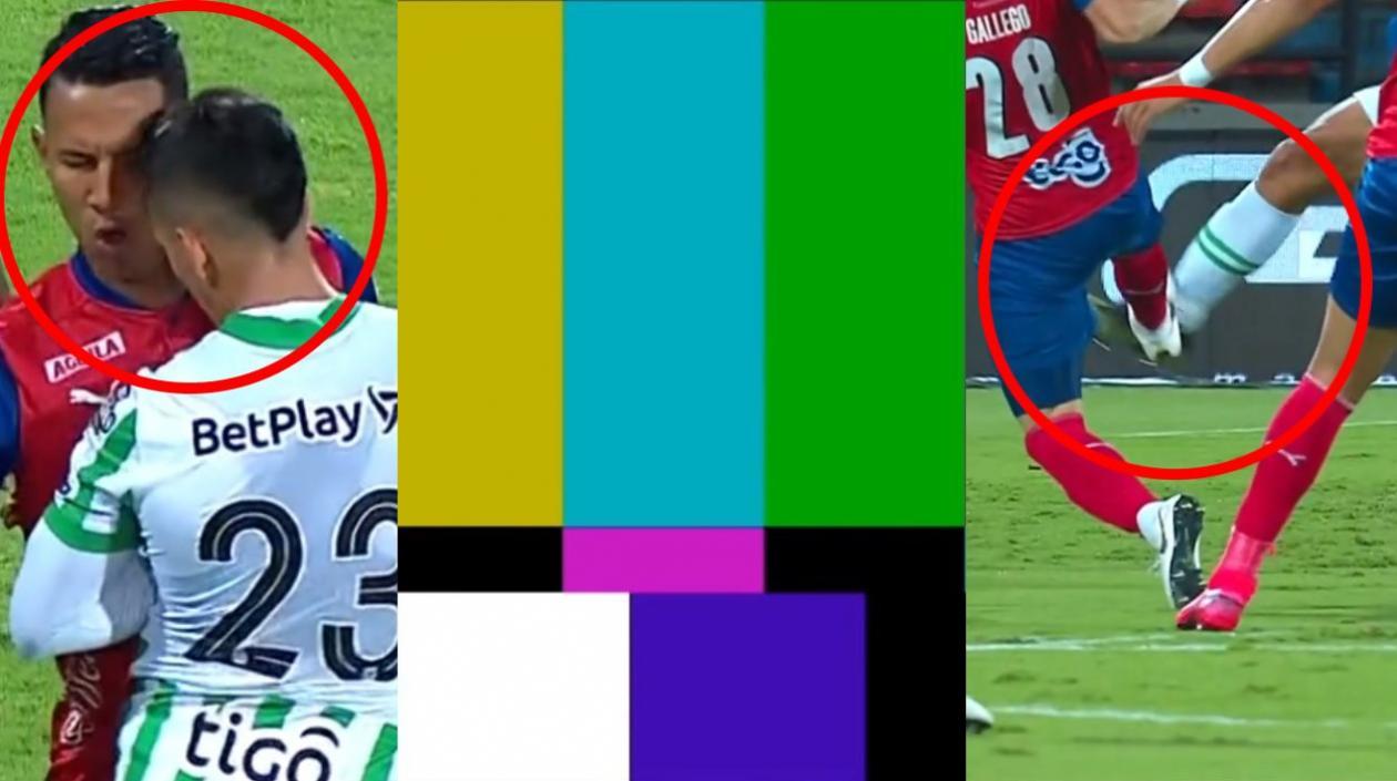 Dos claras jugadas de expulsión que el VAR no señaló. 