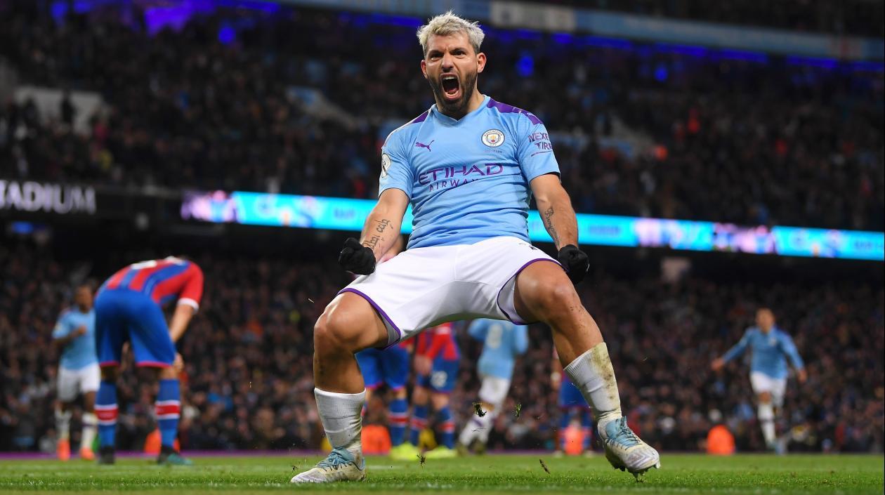 El delantero argentino Sergio Agüero.