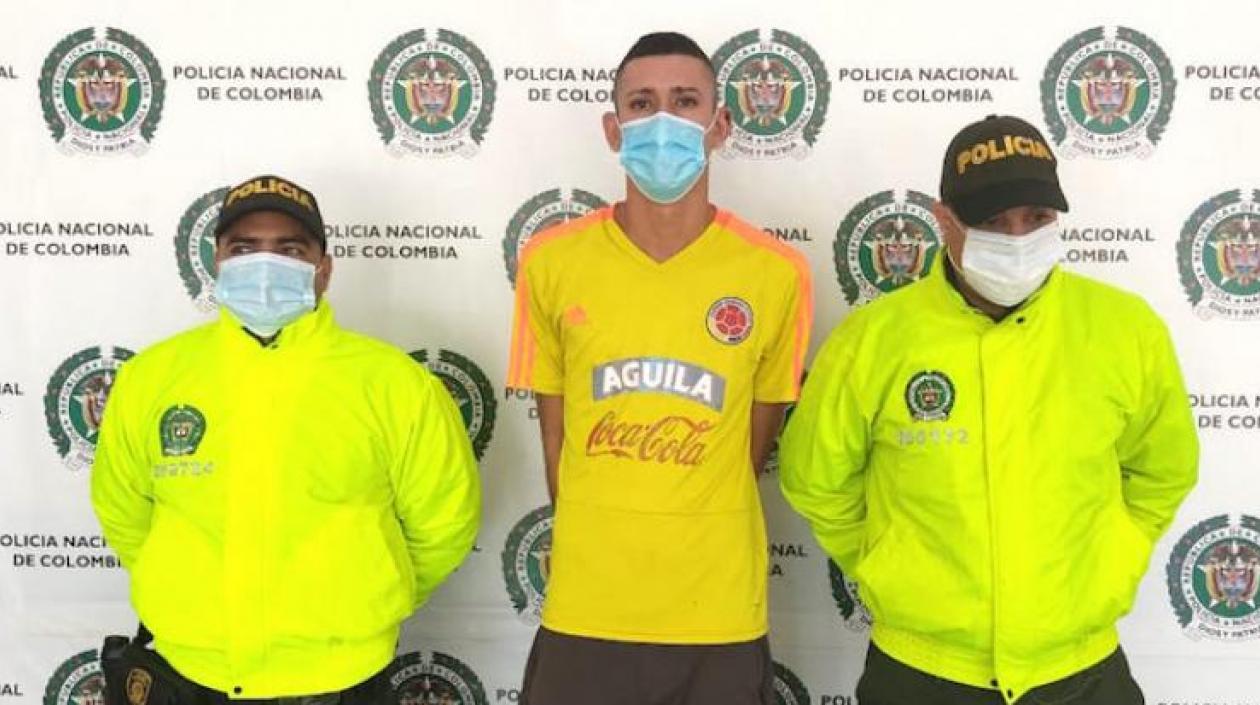 El capturado Albeir Fernando Bilbao Bonadiez.