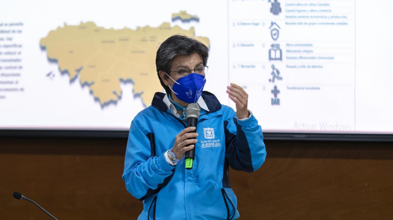 La Alcaldesa de Bogotá, Claudia López.