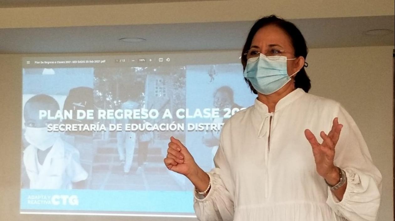 Olga Acosta Amel, secretaria de Educación de Cartagena.