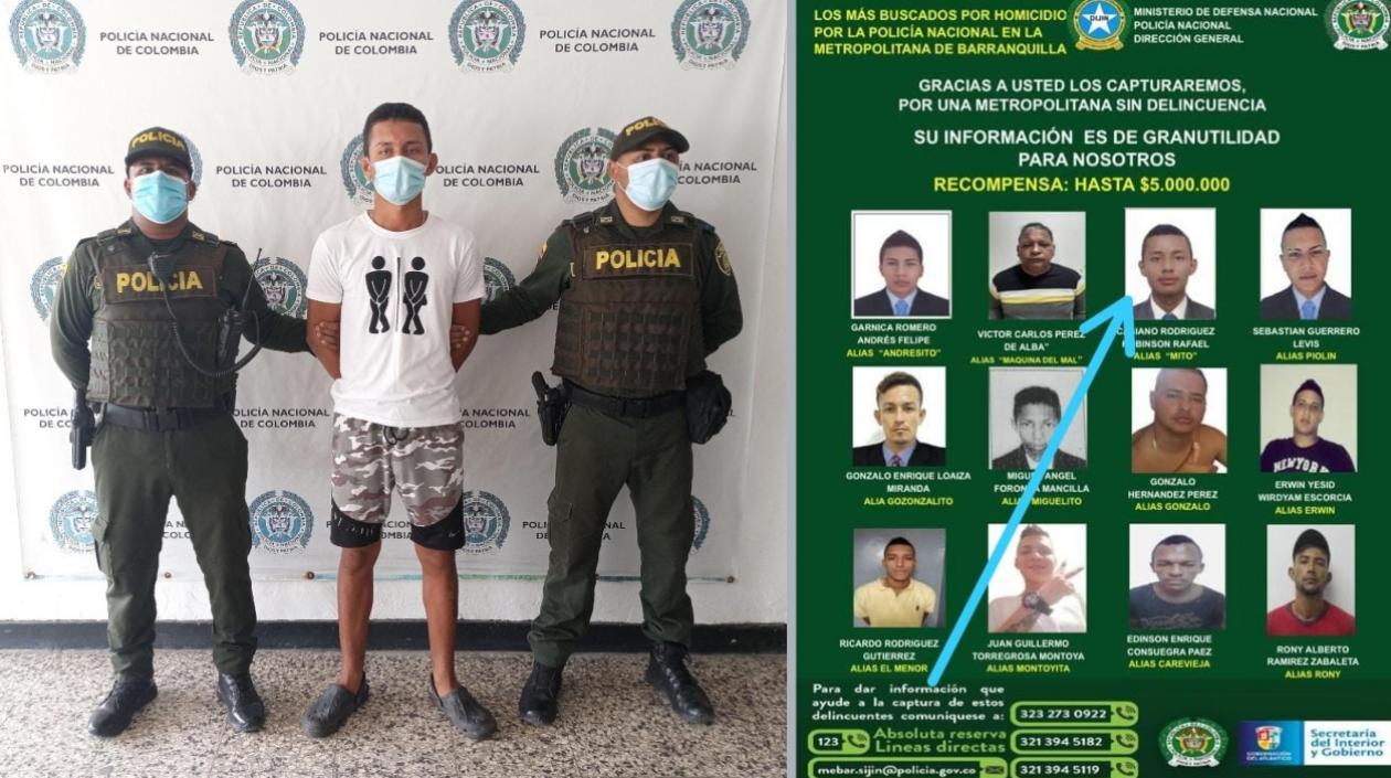 Robinson Casiano Rodríguez aparece en el cartel de los más buscados. 
