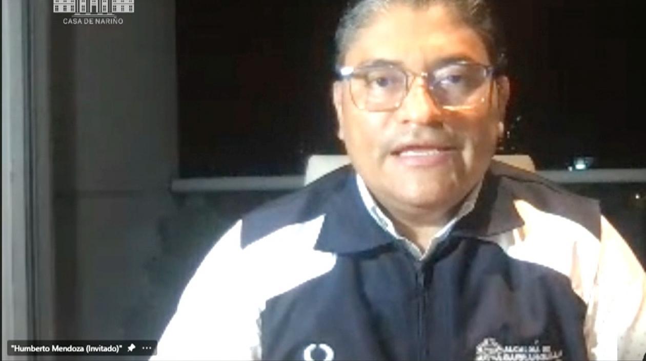 El Secretario de Salud, Humberto Mendoza, durante su intervención en el programa presidencial.