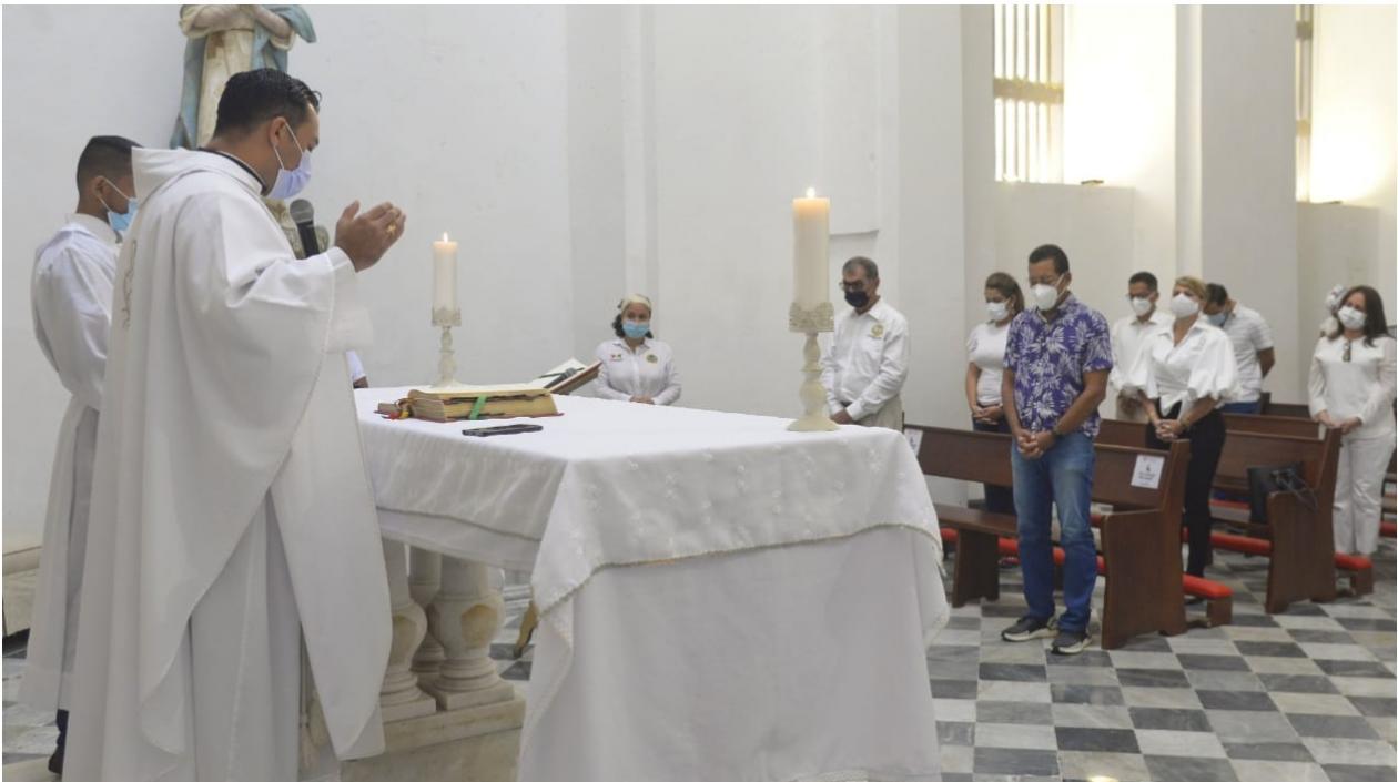 Misa por la salud de la profe Olguita en Cartagena.