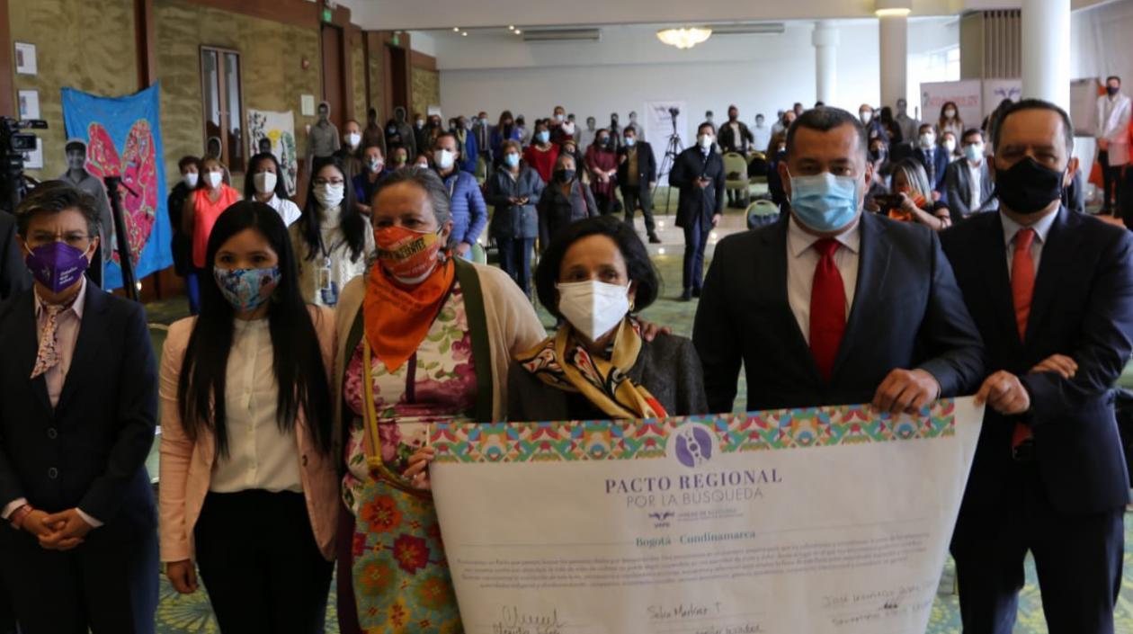 Hoy se firmó el Pacto Regional por la Búsqueda de los desaparecidos en Bogotá y Cundinamarca.  