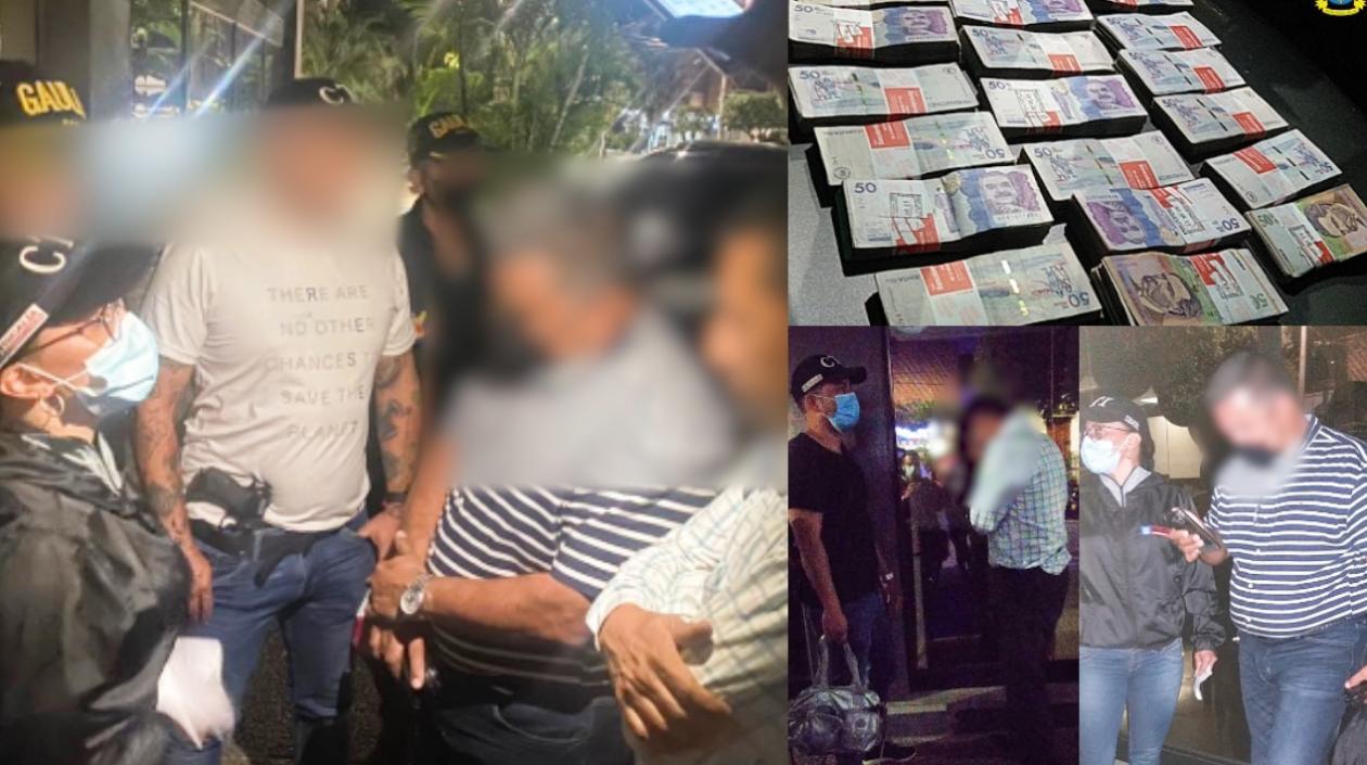 Momentos de la captura del fiscal y el investigador del CTI en Santander.