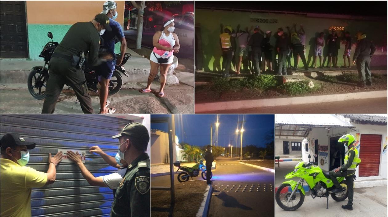 Controles en todo el departamento durante la primera noche de toque de queda y ley seca.