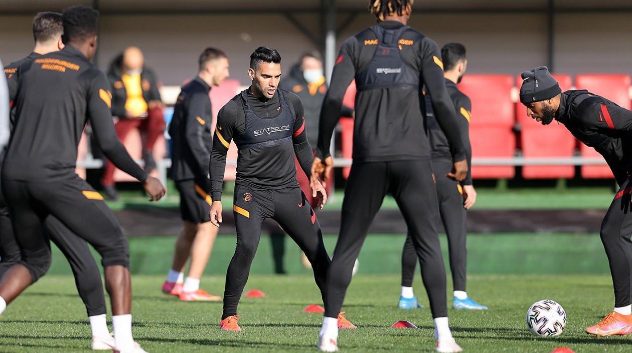 Falcao García durante un entrenamiento con el Galatasaray. 