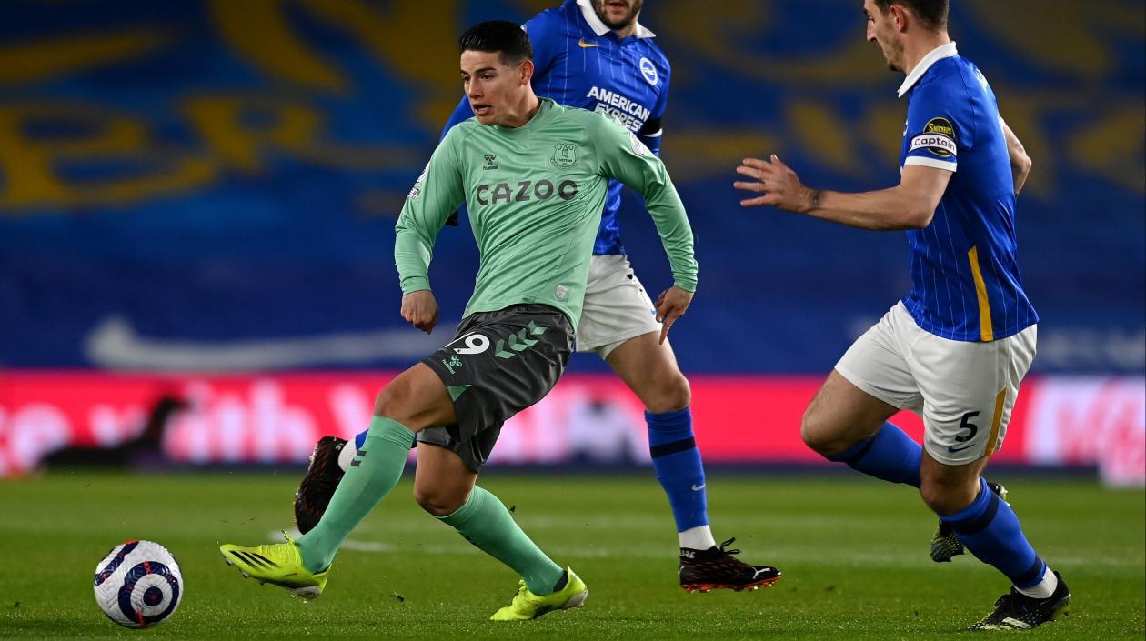 James Rodríguez en una de las acciones del partido.