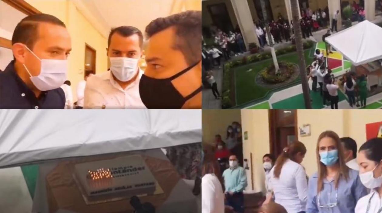 Imágenes del Gobernador y la rumba.