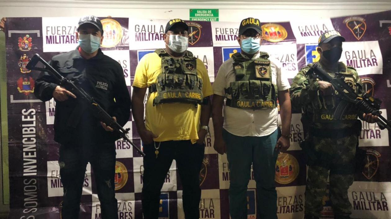 Los dos liberados por el Gaula del Ejército y el CTI, tras operativo militar en Barranquilla.