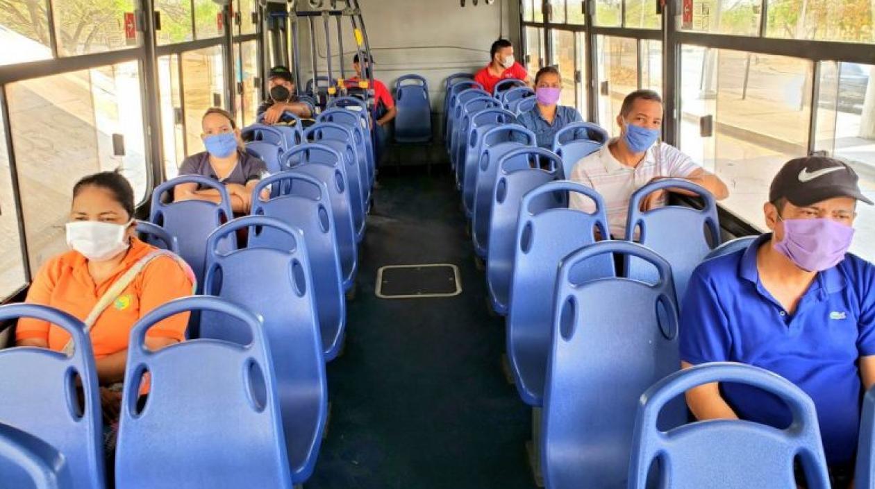 Transporte urbano en Barranquilla.