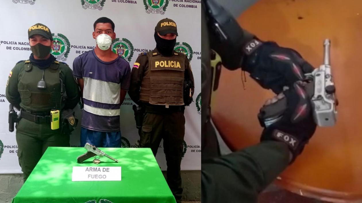 Capturado con pistola hitleriana