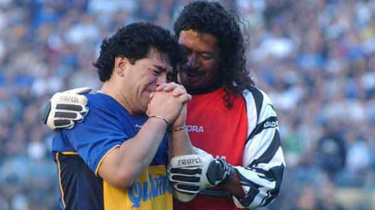Diego Maradona y René Higuita.