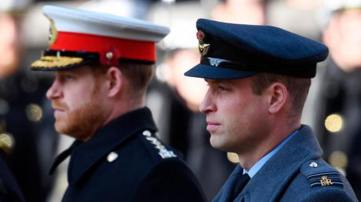 Los príncipes Guillermo y Enrique