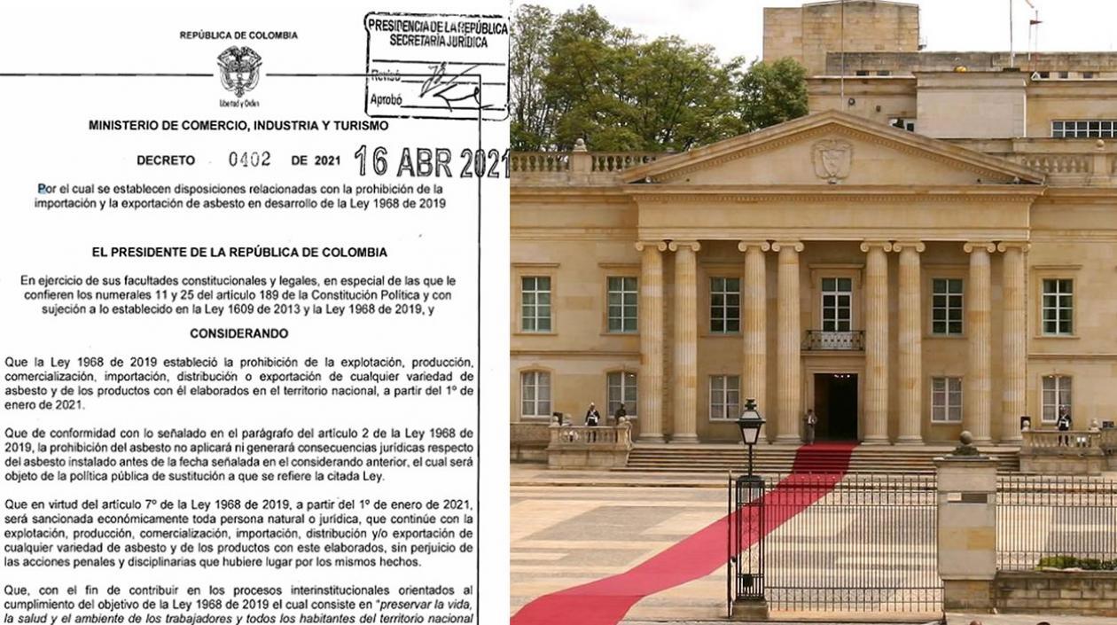 Prohíben importación de asbesto.