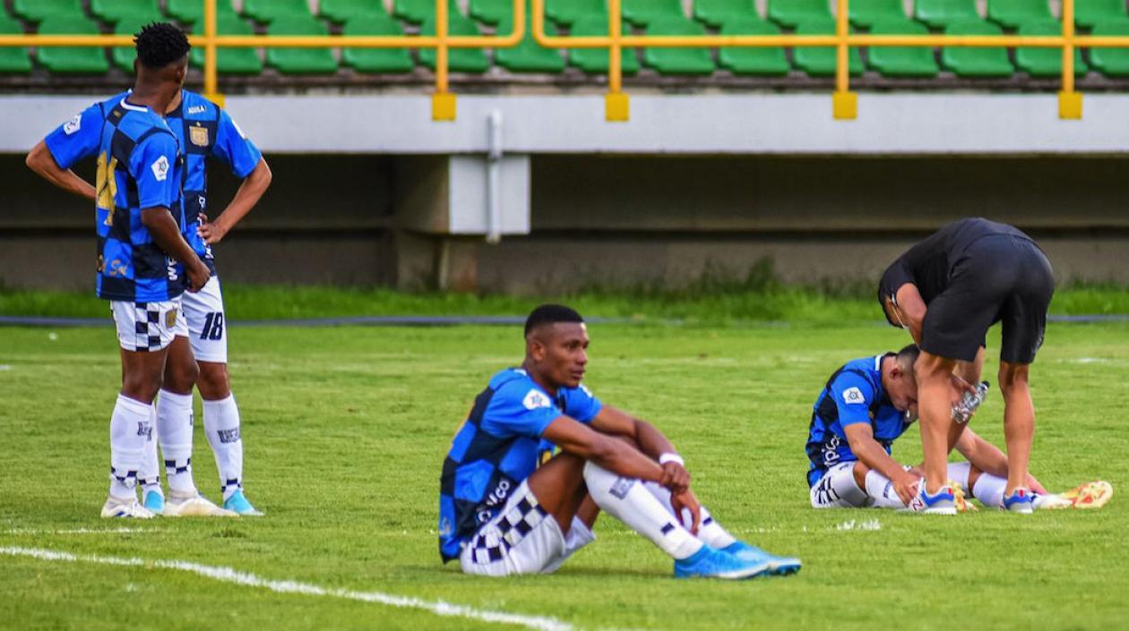 La decepción de jugadores del Boyacá Chicó tras el descenso a la B.