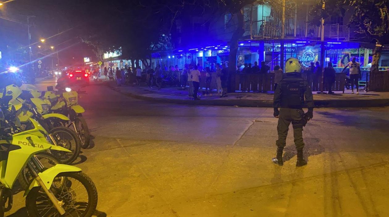 Fiesta intervenida en Cartagena