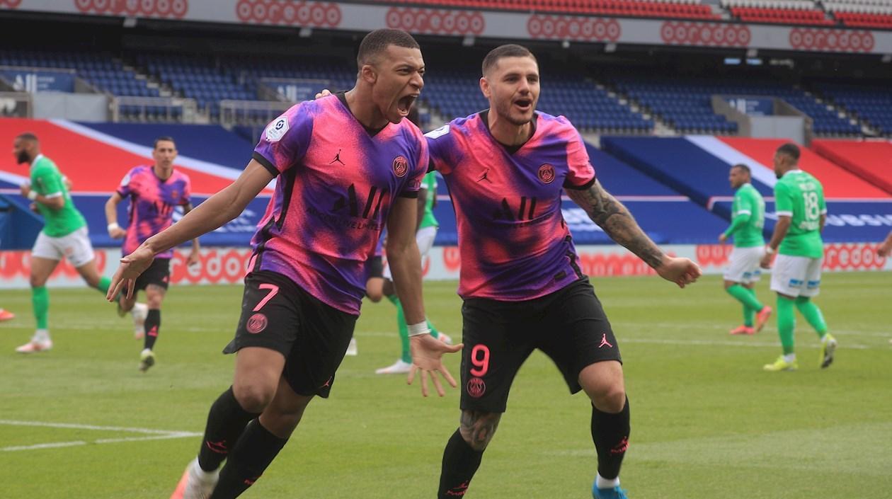Kylian Mbappe y Mauro Icardi.