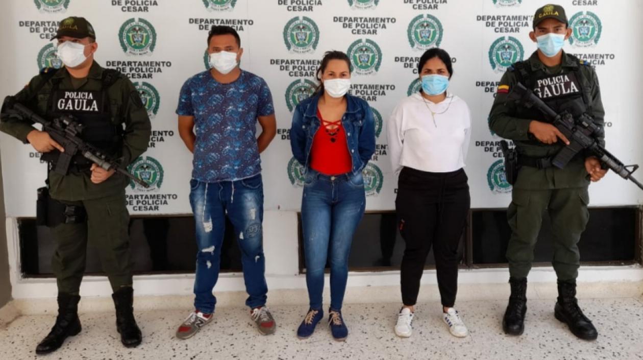 Carlos Julio Barragán Rincón, alias 'Comandante David'; Edith Johana López Trigo y Vanesa Josefina Hidalgo Blanco, presuntos integrantes de los 'Pachencas'.