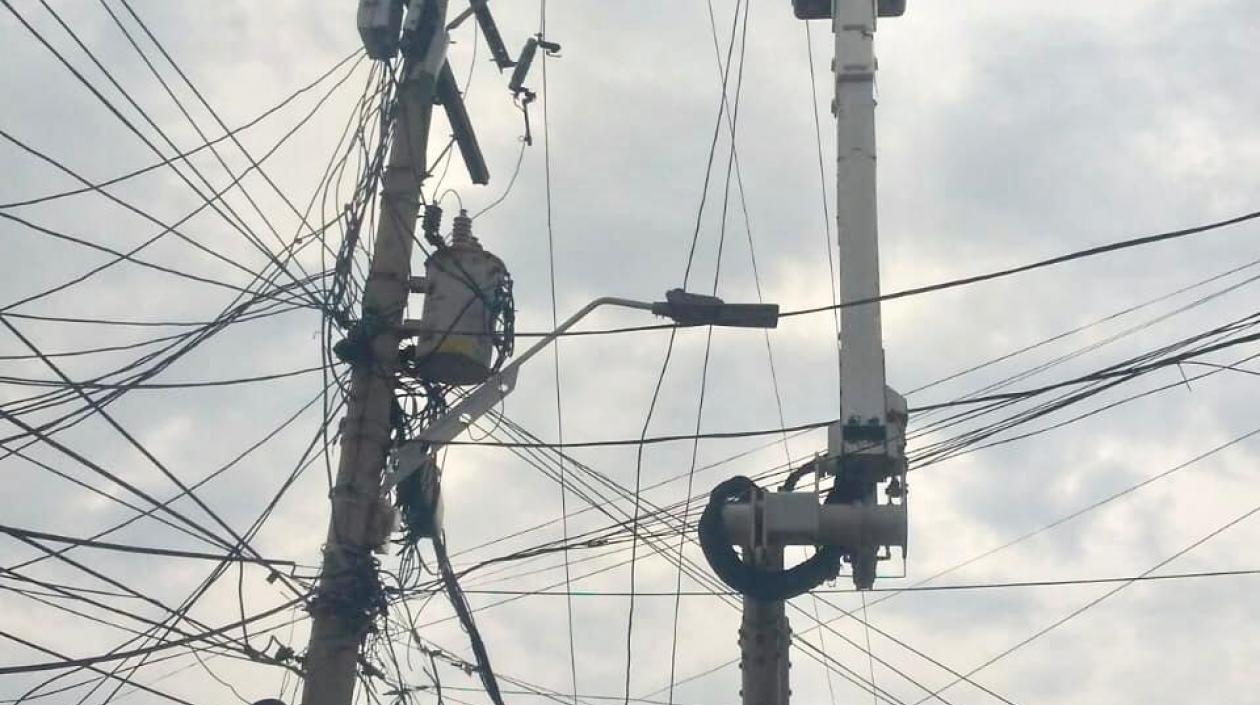 Redes averiadas por vendaval.