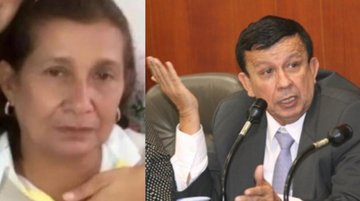 Carmen Alicia y el exsenador Mario Varón Olarte.