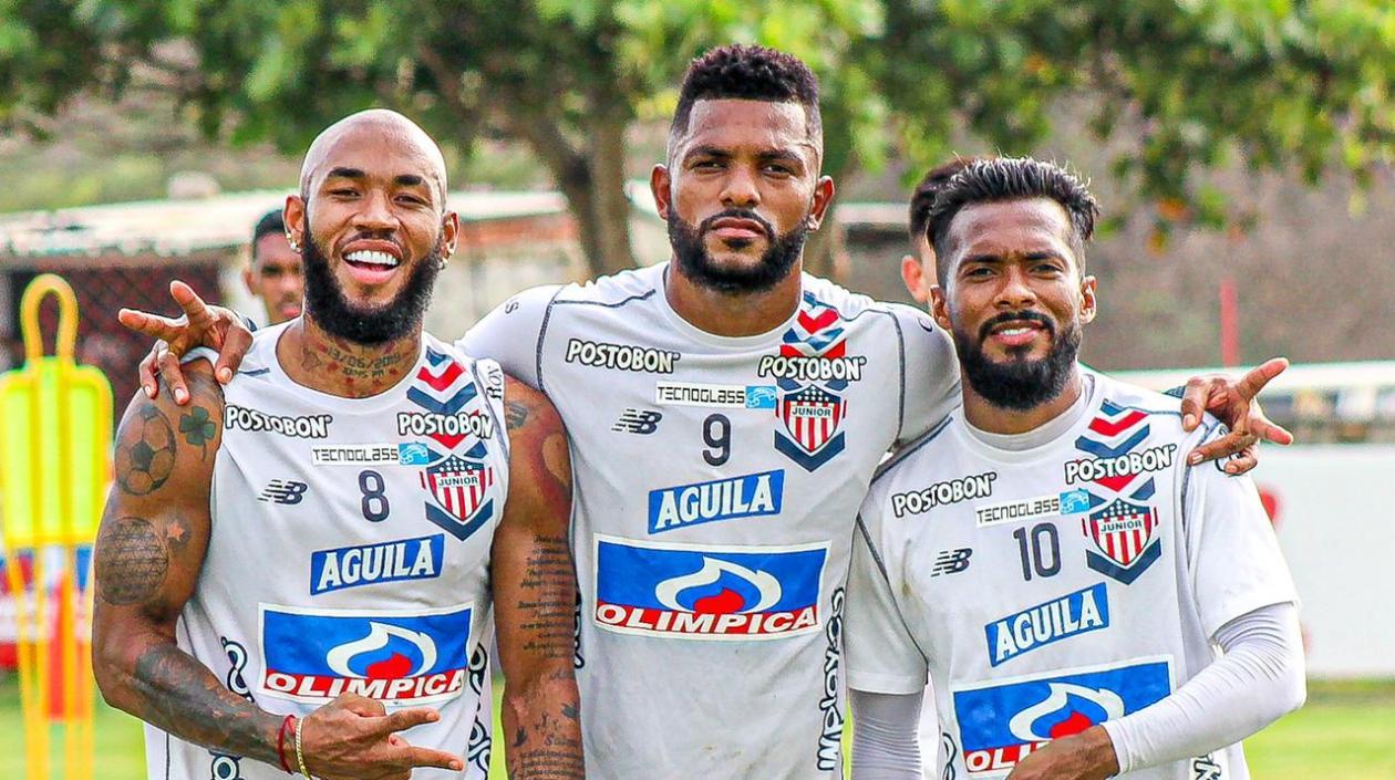 Freddy Hinestroza, Miguel Ángel Borja y Luis 'Cariaco' González. 