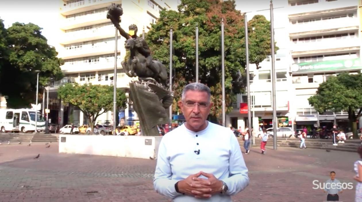 El periodista Jorge Cura, en la ciudad de Pereira.