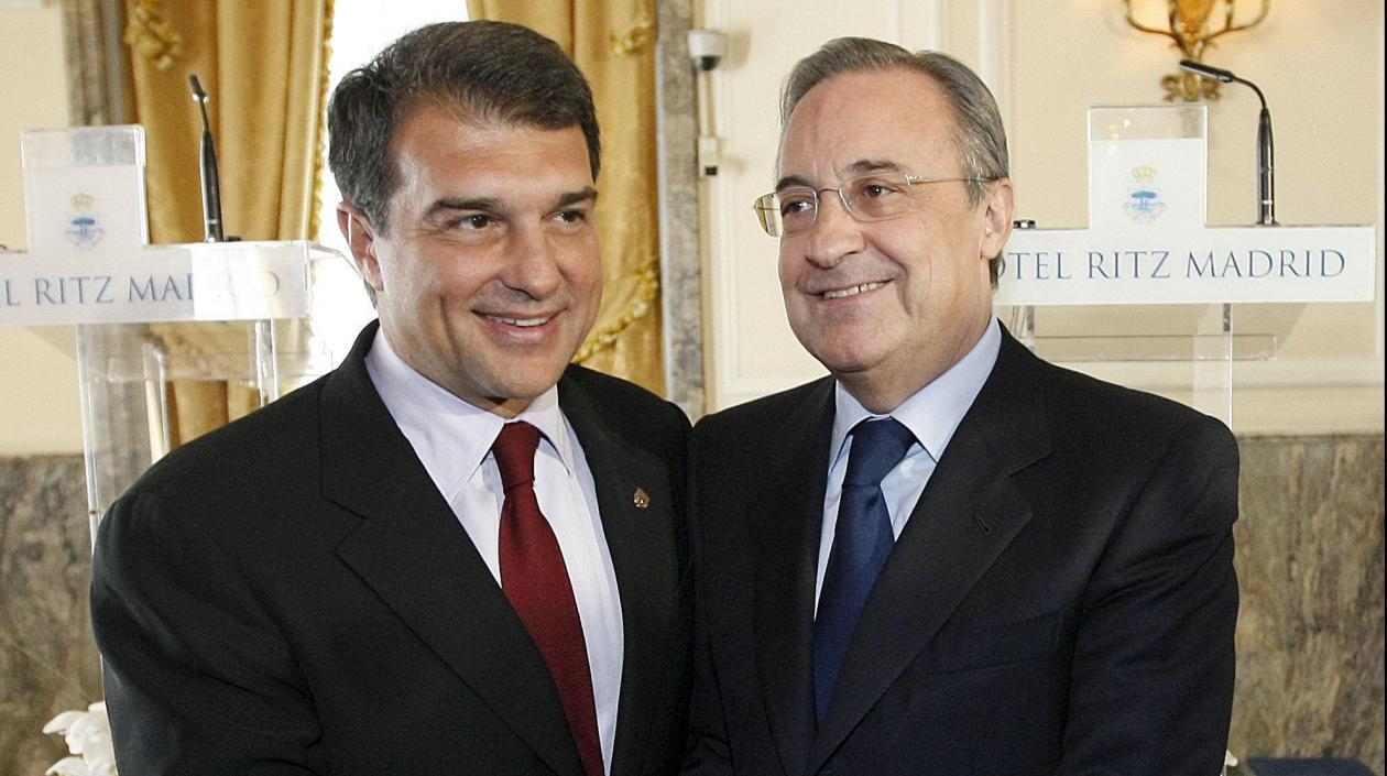 Joan Laporta y Florentino Pérez, presidentes del Barcelona y Real Madrid. 