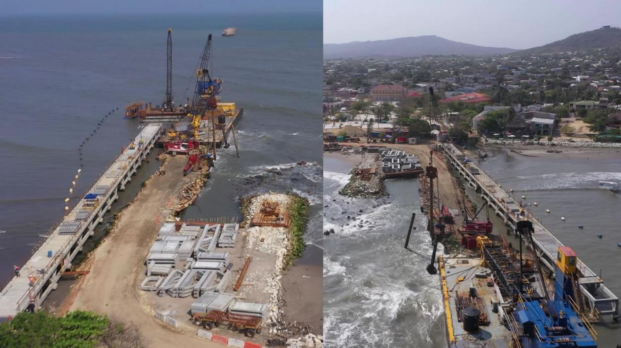 Terminó instalación de 54 pilotes