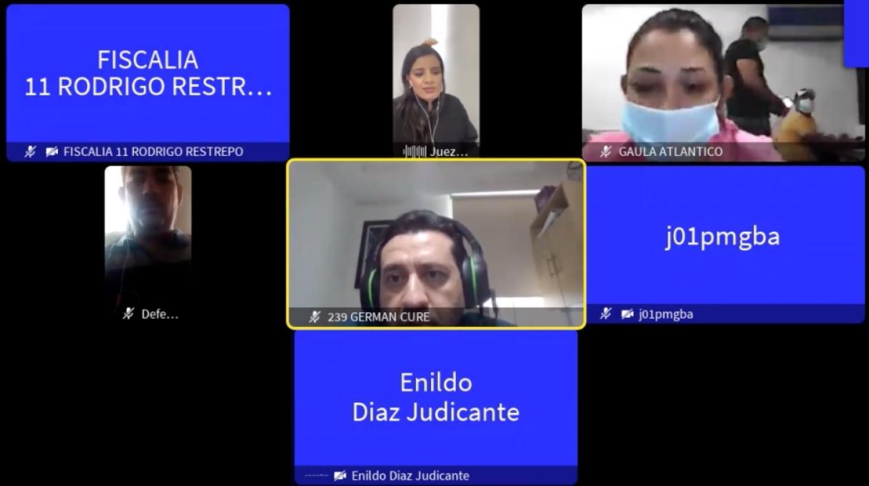 Imagen de la audiencia contra alias 'Patricia'.