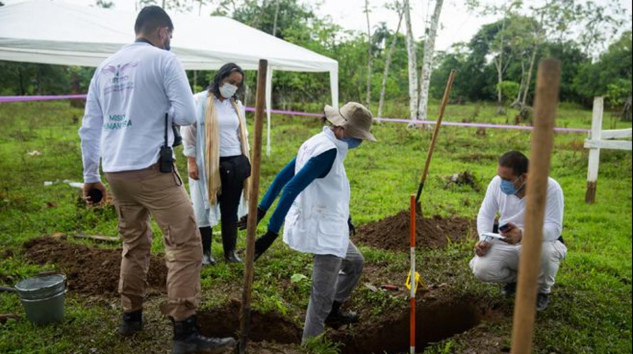 Lugar donde recuperaron los cuerpos.